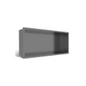 WALL-BOX ONE Gun Metal Półka wnękowa ze stali nierdzewnej 45x20x10 cm