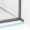 Listwa spadkowa przyścienna prawa 120 cm Gun Metal