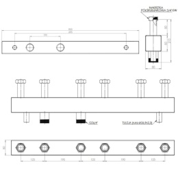 Rozdzielacz 3-obiegowy 120 kW do C. O. ENSOL