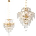 Lampa kryształowa złota 312358