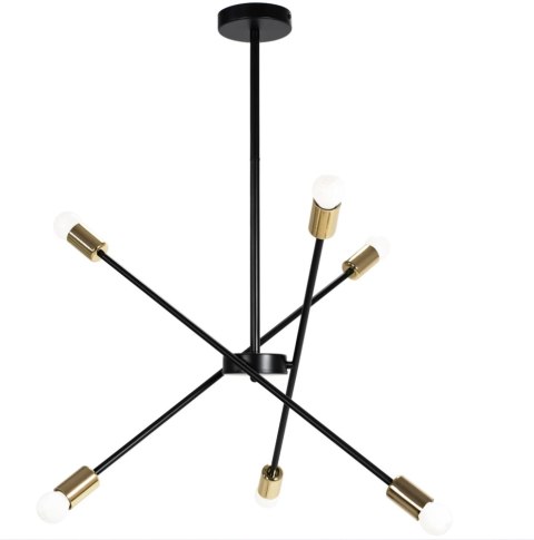 LAMPA APP1116-6CP BLACK/GOLD LAMPA APP1116-6CP BLACK/GOLD