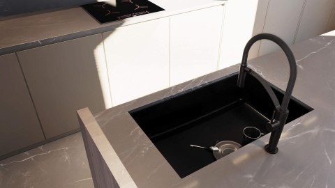 Bateria kuchenna z elastyczną wylewką - 2 rodzaje strumienia Bateria kuchenna z elastyczną wylewką - 2 rodzaje strumienia