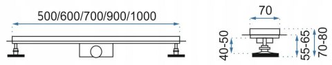 ODPŁYW NEO & PURE N SZCZOTKOWANY 600 ODPŁYW NEO & PURE N SZCZOTKOWANY 600