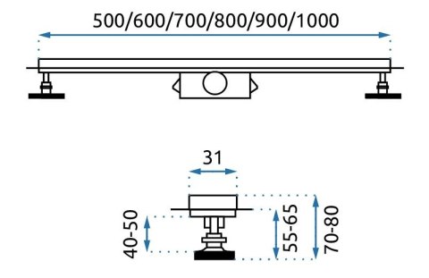 ODPŁYW NEO SLIM PRO ZŁOTY POŁYSK 600 ODPŁYW NEO SLIM PRO ZŁOTY POŁYSK 600