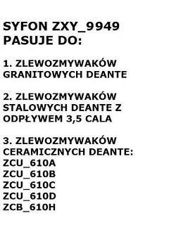 Syfon do zlewozmywaka granitowego 1-komorowego - Space-Saver