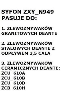 Syfon do zlewozmywaka granitowego 1-komorowego - Space-Saver