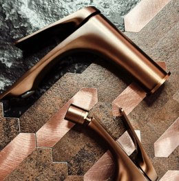 BATERIA UMYWALKOWA AVALON MIEDŹ SZCZOTKOWANA NISKA