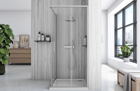 KABINA CITY BRUSH NIKIEL 90X90 KABINA CITY BRUSH NIKIEL 90X90