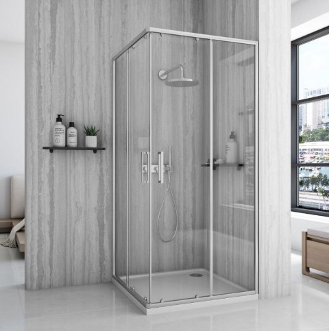 KABINA CITY BRUSH NIKIEL 90X90 KABINA CITY BRUSH NIKIEL 90X90