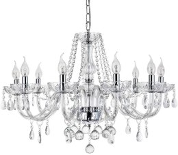 LAMPA 300750 KRYSZTAŁOWA 8-RAMIENNA