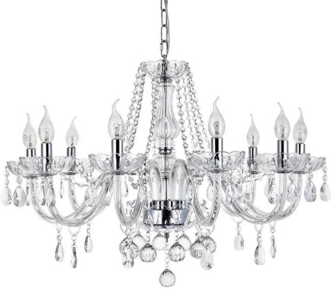 LAMPA 300750 KRYSZTAŁOWA 8-RAMIENNA