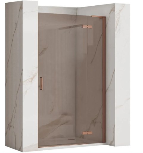 DRZWI PRYSZNICOWE HUGO BROWN/BRUSH COPPER 90