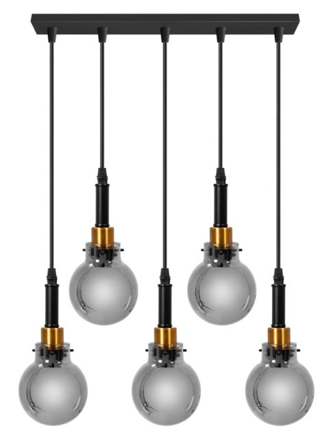LAMPA APP1126-5CP BLACK GOLD