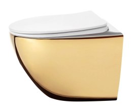 Miska WC REA CARLO MINI TORNADO NF GOLD WHITE