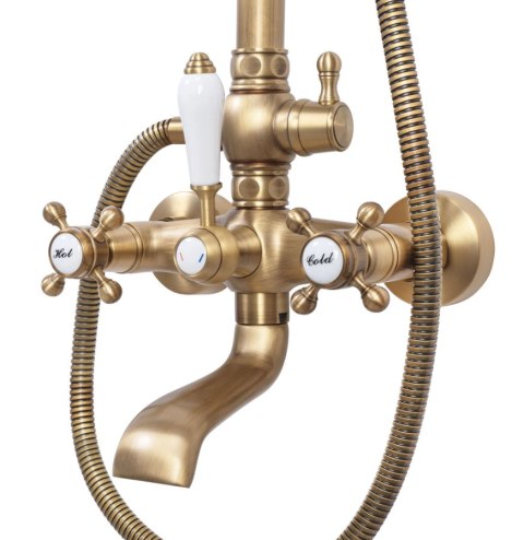 ZESTAW NATRYSKOWY BERGAMO BRĄZ ANTYCZNY ZESTAW NATRYSKOWY BERGAMO BRĄZ ANTYCZNY