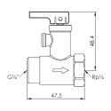 Zawór bezpieczeństwa do podgrzewacza C.W.U. AF4 1/2'' 6,7 bar AFRISO