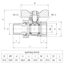 Zawór kulowy Perfekt System PHA-005 PN30 1'' (DN25) PERFEXIM