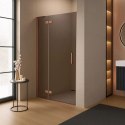 DRZWI PRYSZNICOWE HUGO BROWN/BRUSH COPPER 100