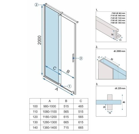 DRZWI PRYSZNICOWE MONTANA BRUSH GOLD 120