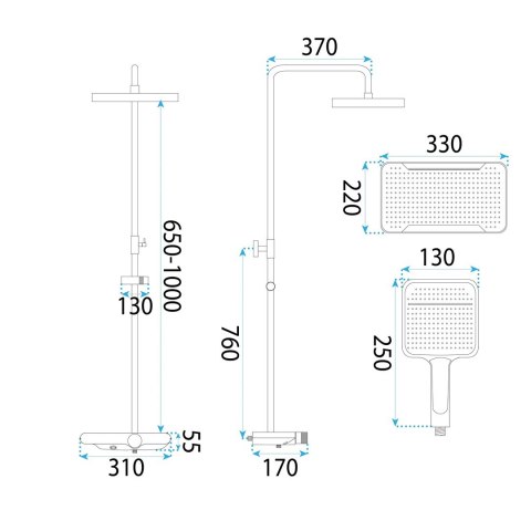 ZESTAW NATRYSKOWY BARI BIAŁY