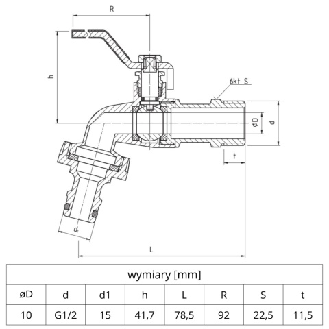 Zawór kulowy czerpalny z szybkozłączką Perfekt System PHA-009S PN16 1/2'' (DN15) PERFEXIM Zawór kulowy czerpalny z szybkozłączką Perfekt System PHA-009S PN16 1/2'' (DN15) PERFEXIM