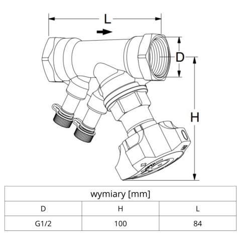 Zawór równoważący z króćcami pomiarowymi PN25 1/2'' (DN15) IMI STAD Zawór równoważący z króćcami pomiarowymi PN25 1/2'' (DN15) IMI STAD