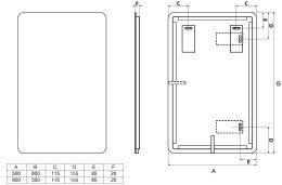 Lustro LED bez ramy NATURA/ STELLA