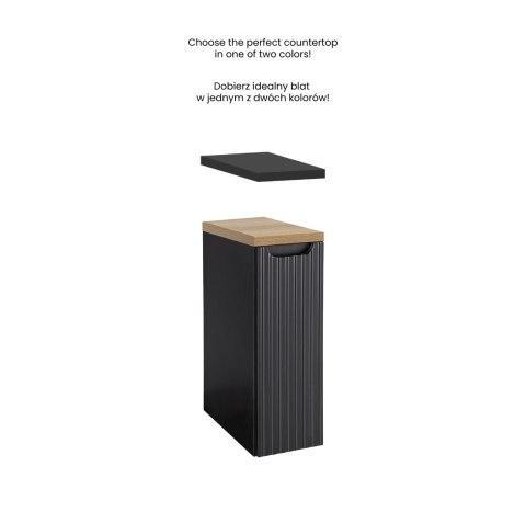 Szafka pod blat 20cm 1 drzwi Nova Black
