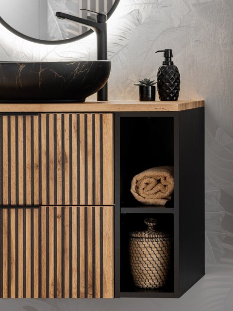 Szafka pod blat XILO BLACK 20cm