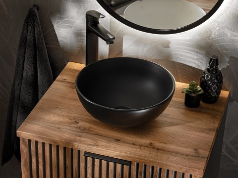 Szafka pod umywalkę XILO BLACK 80cm 2 szuflady