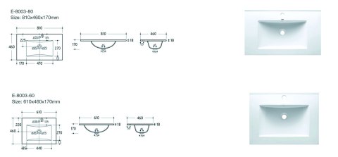 Zestaw meblowy XILO 60cm z umywalką