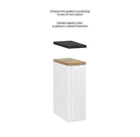 Szafka pod blat 20cm 1 drzwi, Nova White