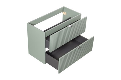 Szafka pod umywalkę 80cm 2 szuflady Line Reed Green