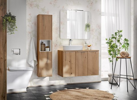 Szafka wysoka 2 drzwi, Nova Oak