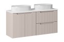 Zestaw meblowy Nova Cashmere, 120cm z blatem i 2 umywalkami nablatowymi Beyond