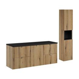 Zestaw meblowy Nova Oak, 140cm z blatem i szafką wysoką