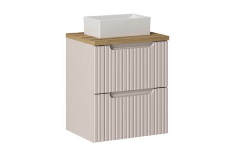 Zestaw meblowy Nova Cashmere, 50cm z blatem i umywalką nablatową Gaja