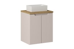 Zestaw meblowy Nova Cashmere, 50cm z blatem i umywalką nablatową Gaja