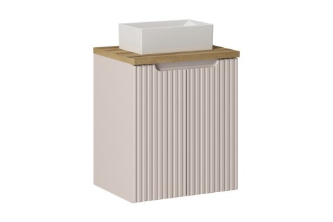 Zestaw meblowy Nova Cashmere, 50cm z blatem i umywalką nablatową Gaja
