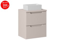 Zestaw meblowy Nova Cashmere, 50cm z blatem i umywalką nablatową Gaja