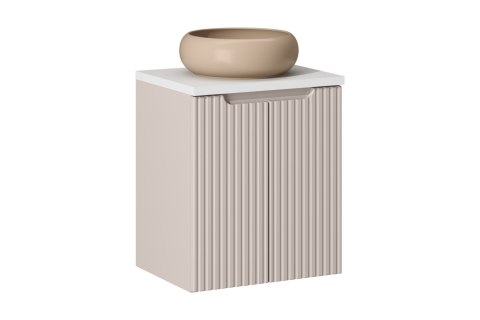 Zestaw meblowy Nova Cashmere, 50cm z blatem i umywalką nablatową Wiki