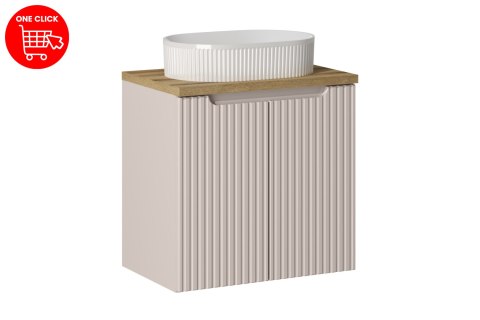 Zestaw meblowy Nova Cashmere, 60cm z blatem i umywalką nablatową Beyond
