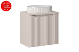 Zestaw meblowy Nova Cashmere, 60cm z blatem i umywalką nablatową Beyond