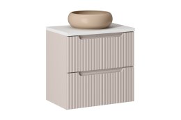 Zestaw meblowy Nova Cashmere, 60cm z blatem i umywalką nablatową Wiki