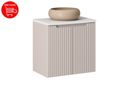 Zestaw meblowy Nova Cashmere, 60cm z blatem i umywalką nablatową Wiki