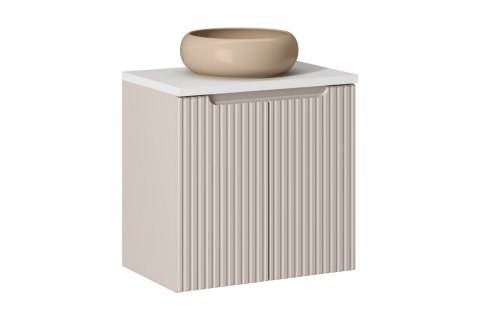 Zestaw meblowy Nova Cashmere, 60cm z blatem i umywalką nablatową Wiki
