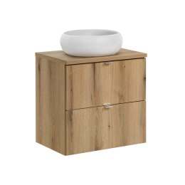 Zestaw meblowy Nova Oak, 60cm z blatem i umywalką nablatową Wiki