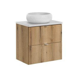 Zestaw meblowy Nova Oak, 60cm z blatem i umywalką nablatową Wiki