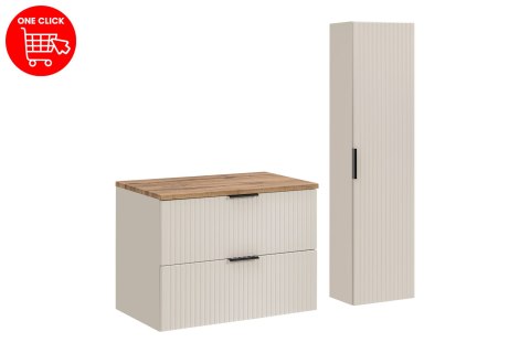 Zestaw meblowy 80cm z blatem i szafką wysoką ADEL CASHMERE COMAD Zestaw meblowy 80cm z blatem i szafką wysoką ADEL CASHMERE COMAD