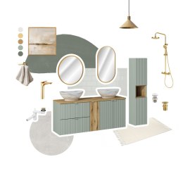 Zestaw meblowy 80cm z blatem i umywalką nablatową Beyond